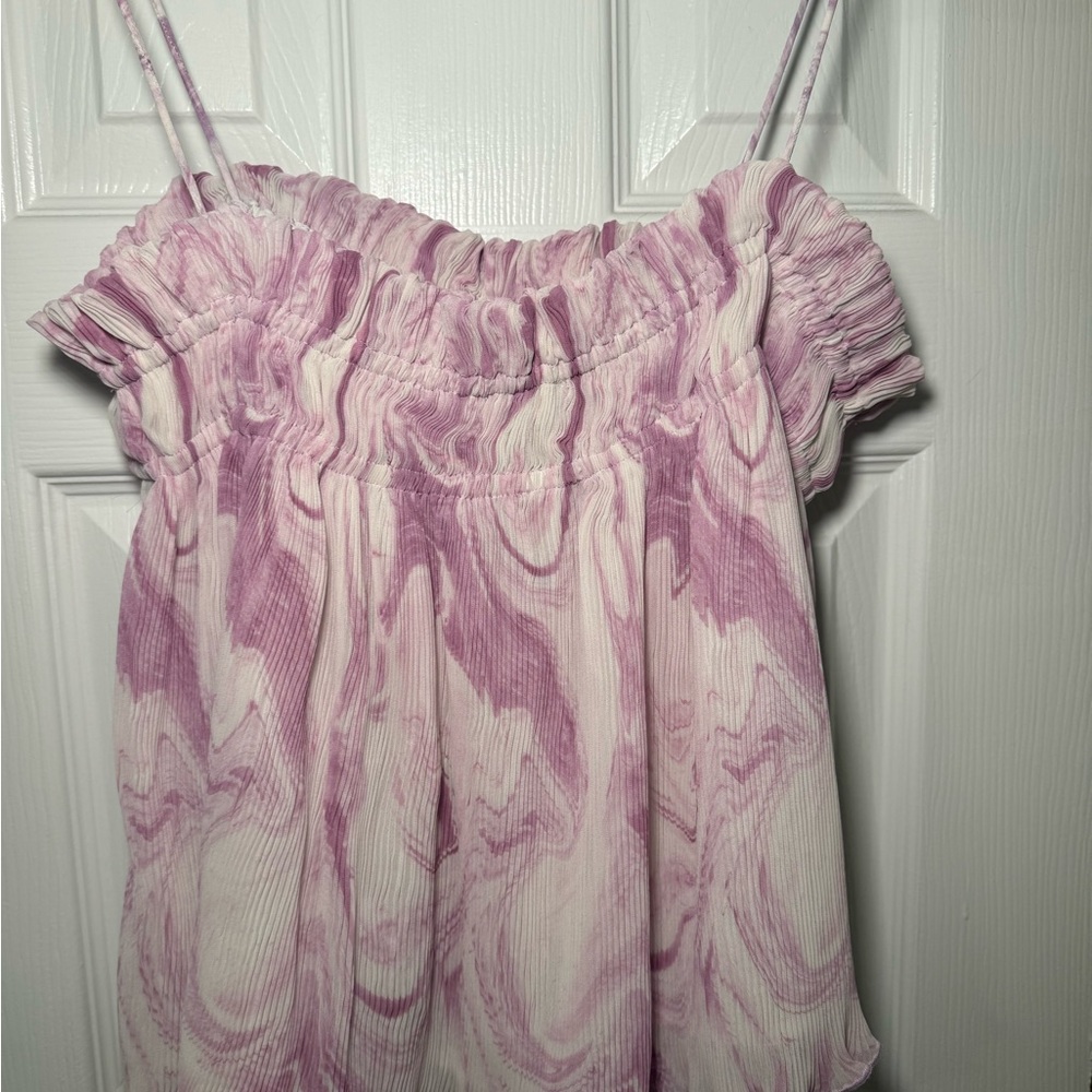 Ganni Pink and Cream Swirl Top!